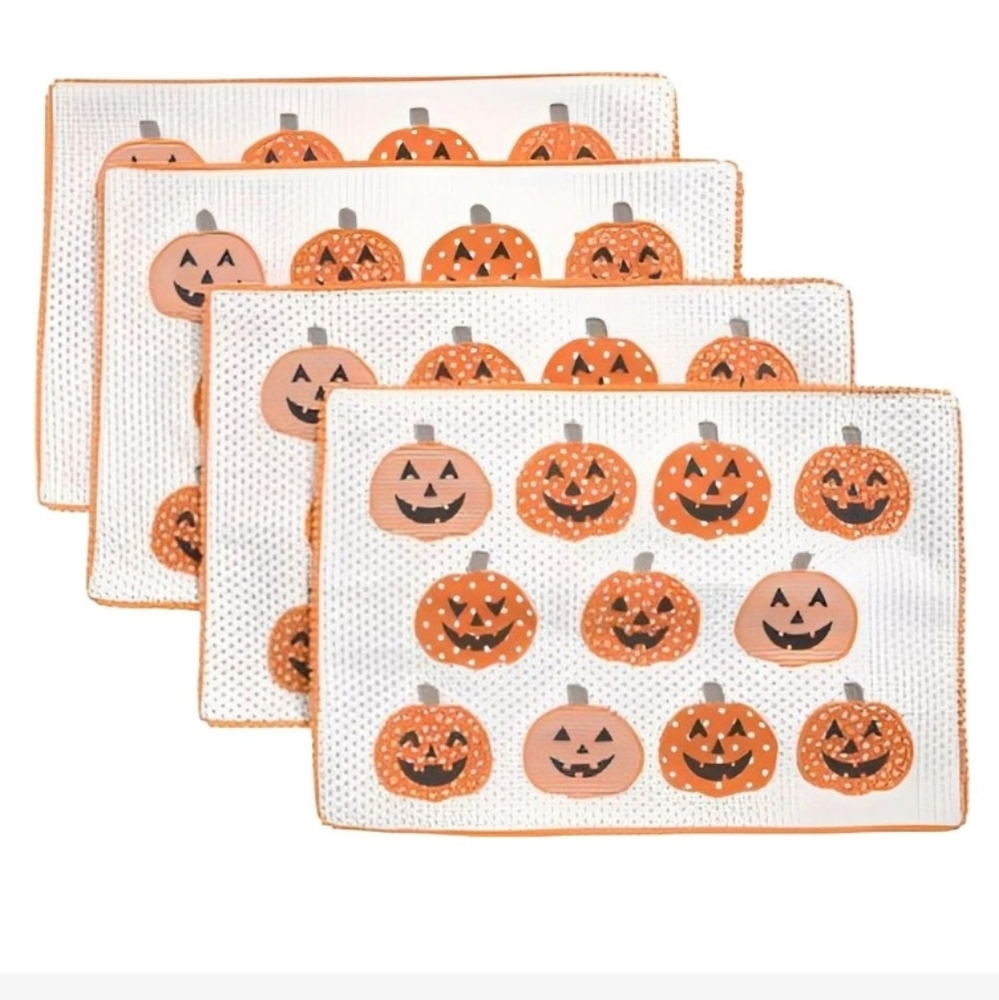 Rachel Zoe Jack O Lantern Halloween Placemat Set Of 4